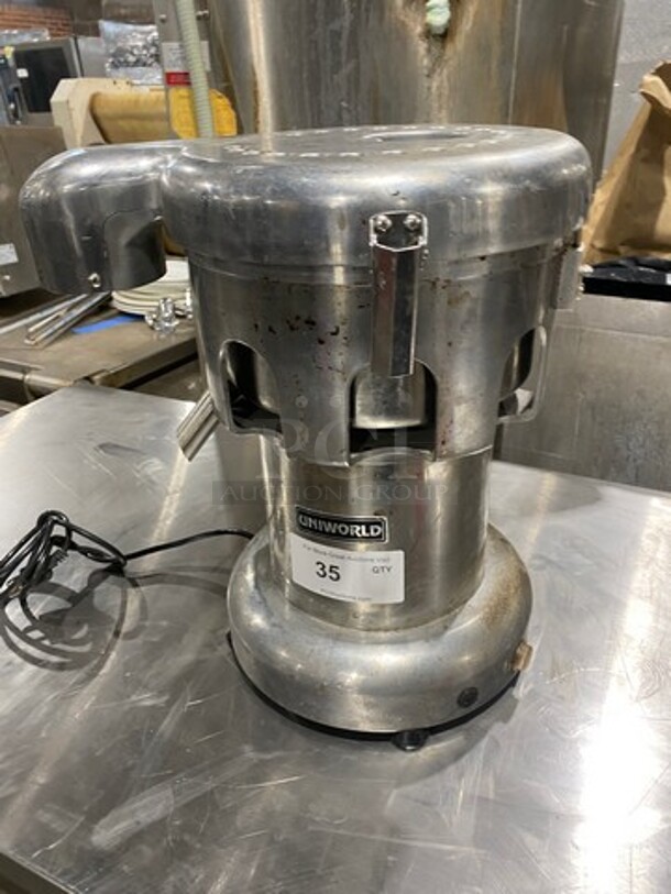 Uniworld Commercial Countertop Electric Powered Juicer! All Stainless Steel! Model: UJC550E SN: 18CY1008006 110V - Image 1 of 6
