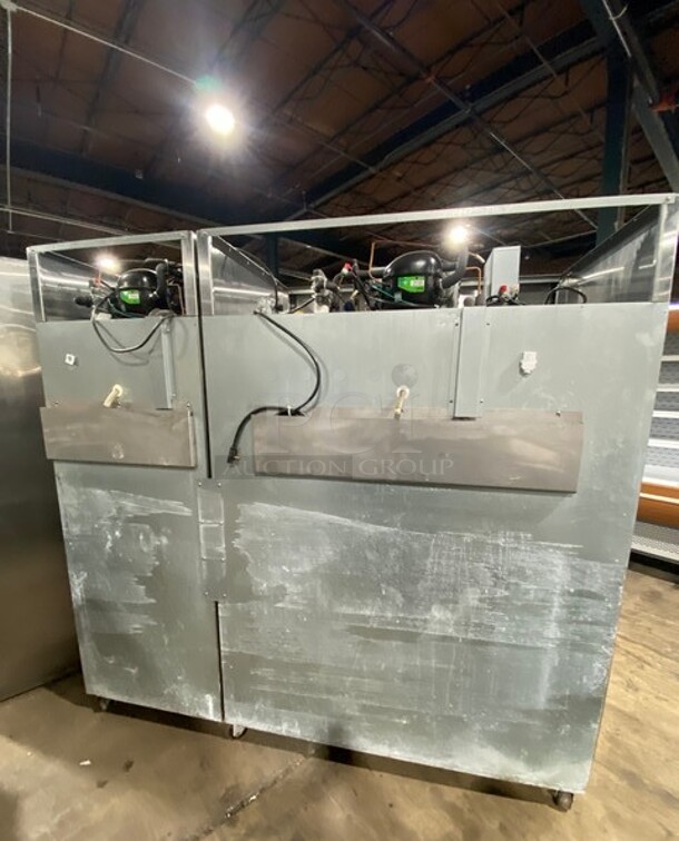 COOL! Hoshizaki Commercial 3 Door Reach In Cooler Merchandiser! With View Through Doors! Poly Coated Racks! All Stainless Steel Body! WORKING WHEN REMOVED! Model: CR3SFGYCR SN: F60047C 115V 60HZ 1 Phase - Image 3 of 10