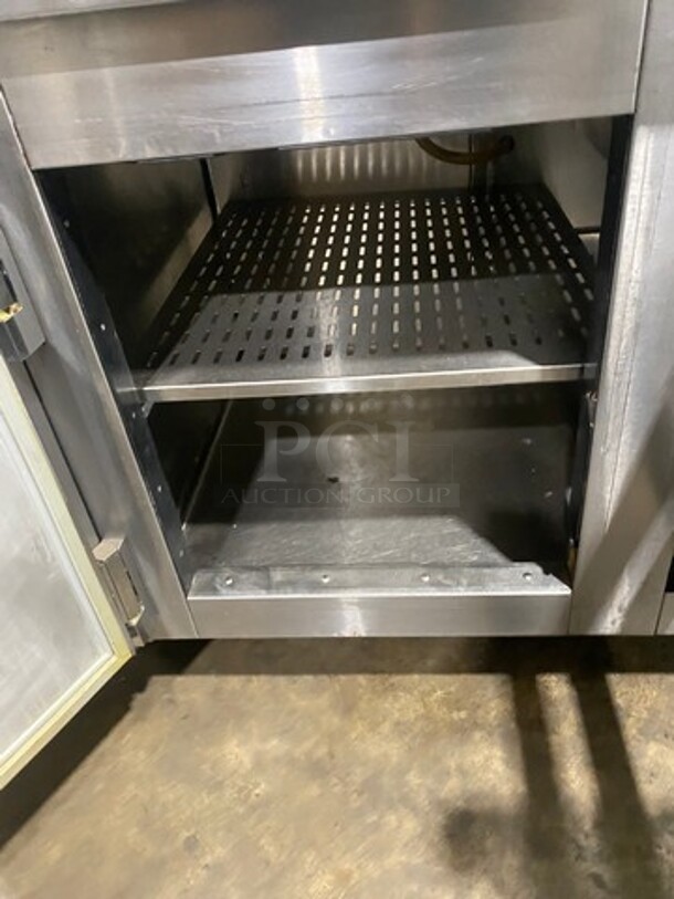 2010 Marsal Commercial Refrigerated Pizza Prep Table! With Single Door Storage Space! With 2 Drawers Underneath! All Stainless Steel! On Casters! Model: BM64 SN: 1319 115V 60Hz 1 Phase - Image 5 of 10
