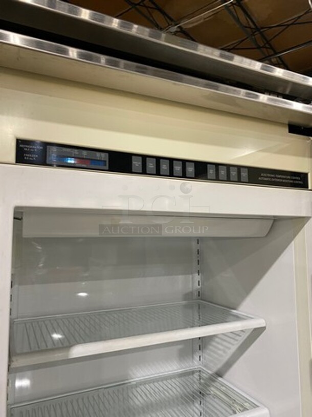 Viking Upright Half Cooler Half Freezer Combo Unit! With Poly Coated Racks And Shelves! Stainless Steel! - Image 10 of 12
