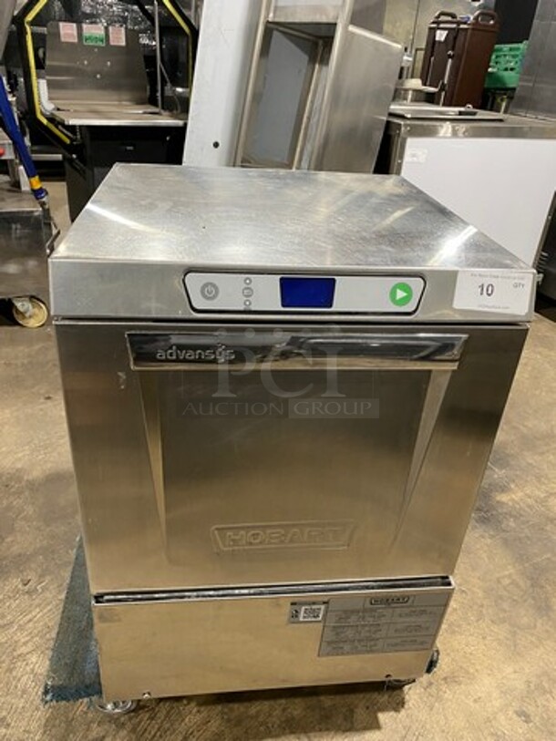 Hobart Commercial Under The Counter New Body Style Heavy Duty Dishwasher! All Stainless Steel! Model: LXER SN: 231171038 120/208V 60HZ 1 Phase