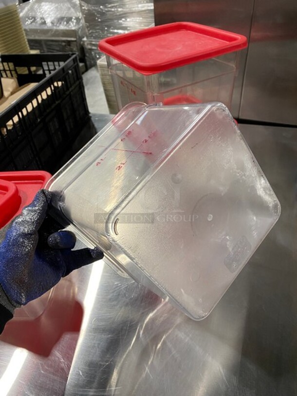 Cambro 6Qt Polypropylene Square Food Storage Containers! 4x Your Bid! - Image 8 of 9