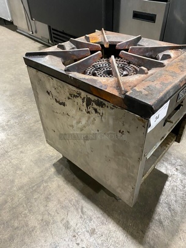 Royal Commercial Gas Powered Single Burner Stock Pot Range! Stainless Steel! On Legs! - Image 2 of 7