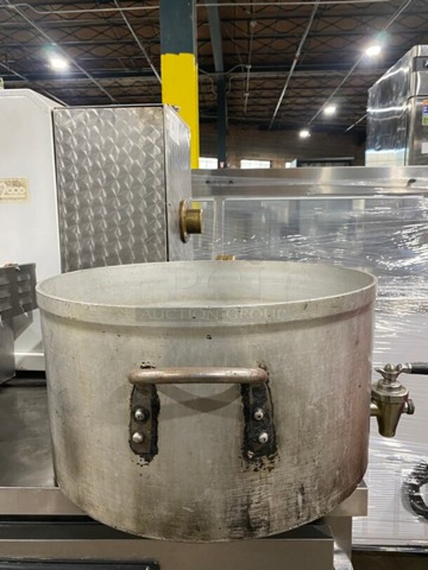 Metal Stock Pot With Spigot! With Side Handles! - Image 2 of 5