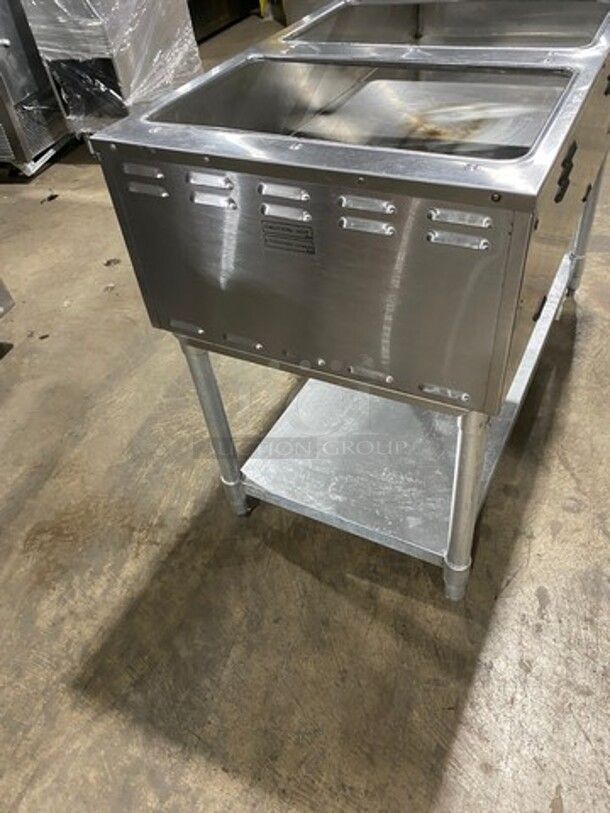 Eagle Commercial Gas Powered 3 Well Steam Table! With Storage Space Underneath! All Stainless Steel! On Legs! Model: AWT3NG SN: 1406170045 - Image 4 of 9