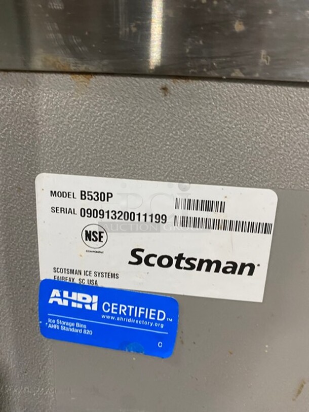 Scotsman Prodigy Stainless Steel Commercial Ice Head on Scotsman Commercial Bin! MODEL CO530SA-1B SN:11041320010488 115V 1PH  - Image 8 of 9
