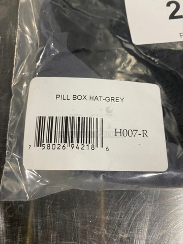 NEW! Chef Revival Grey Pillbox Hat! 8x Your Bid! - Image 2 of 4