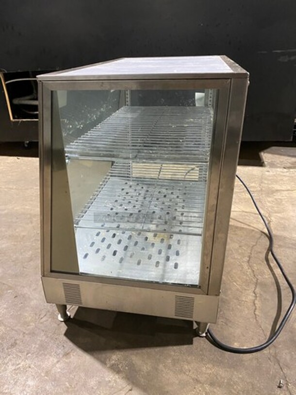 WOW! Like New! Late Model! Carib Commercial Countertop Electric Powered Heated Food Display Case/Patty Warmer! Glass All Around! With Rear Access! Stainless Steel Body! On Legs! Working When Removed! - Image 2 of 10