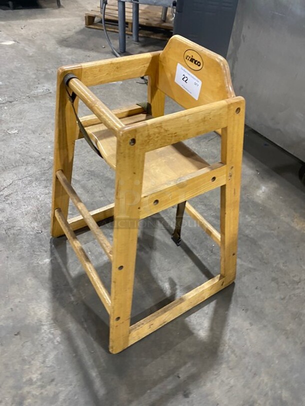 Winco Wooden Highchair! With Child Safety Straps! - Image 2 of 5