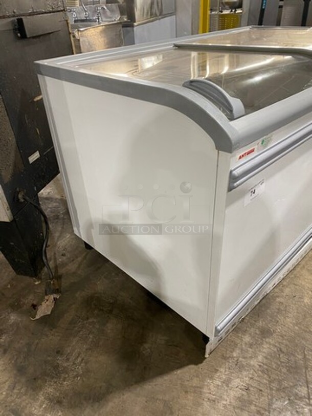 AHT Commercial Reach Down Chest Freezer Display Merchandiser! Model: PARIS145 SN: 40990900000076 110/120V 60HZ 1 Phase - Image 2 of 9