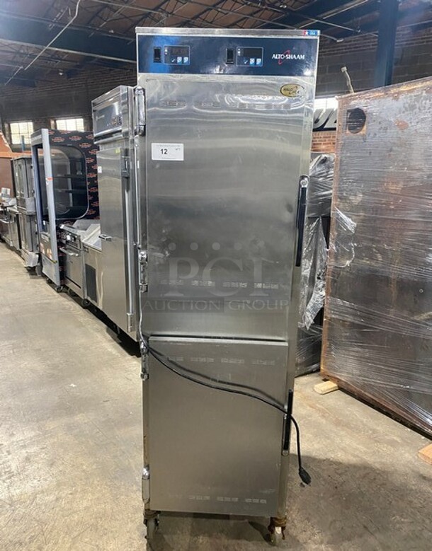 SWEET! Late Model! Alto Shaam Commercial Heated Holding Cabinet/ Food Warmer! All Stainless Steel! On Casters! Working When Removed! Model: 1000UP SN: 1001310000 208/240V 60HZ 1 Phase!