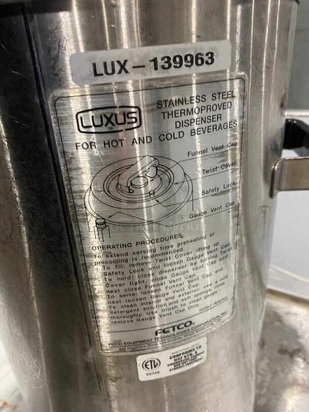 Fetco Commercial Countertop Drink Dispensers! Thermoproved For Hot And Cold Beverages! All Stainless Steel! Luxus Edition! 2x Your Bid! - Image 7 of 8