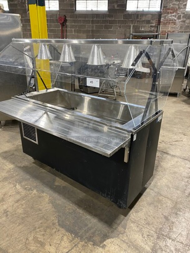 Vollrath Commercial Refrigerated Food Serving Station Counter/ Cold Pan! With Sneeze Guard! With Lowering Prep Line! Stainless Steel Body! On Casters! Model: R3871660 SN: B31500809205001 120V 60HZ 1 Phase - Image 2 of 11