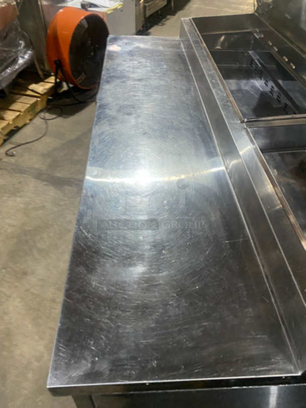 Commercial Refrigerated Pizza Prep Table! With 2 Door Underneath Storage Space! With Poly Coated Racks! All Stainless Steel! On Casters! Model: PT67 SN: 11100035 115V 60HZ 1 Phase - Image 10 of 11