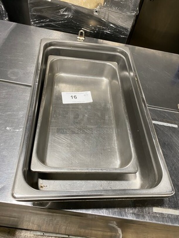 ALL ONE MONEY! Assorted Size Commercial Steam Table/ Prep Table Food Pans! All Stainless Steel! - Image 1 of 4