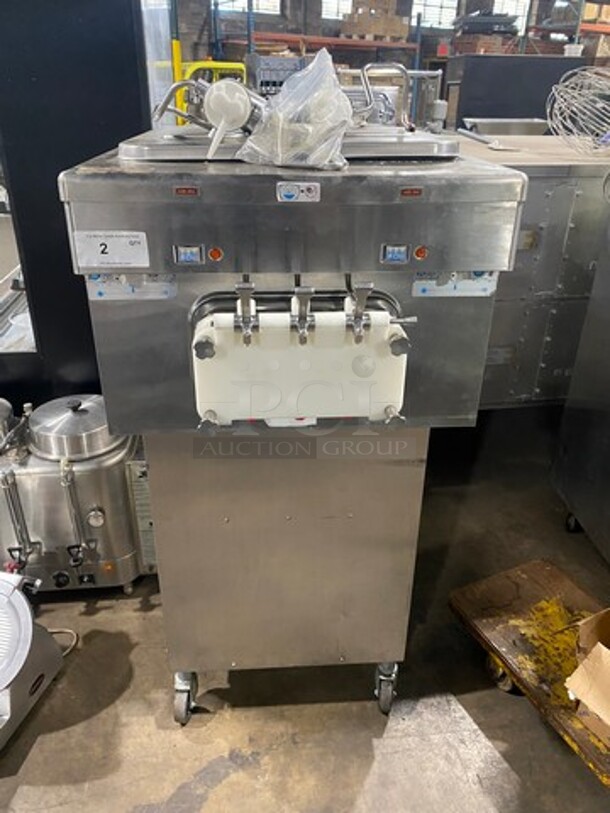Taylor Commercial 2 Flavor Soft Serve Ice Cream Machine! All Stainless Steel! Model: 877133 SN: K5086751 208/230V 60HZ 3 Phase