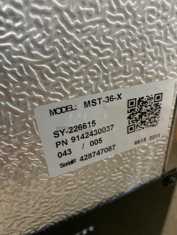 Motak Commercial Refrigerated Mega Top Sandwich Prep Table! With Commercial Cutting Board! With 2 Door Storage Space Underneath! All Stainless Steel! On Casters! Model: MST36X SN: 428747087 - Image 8 of 9