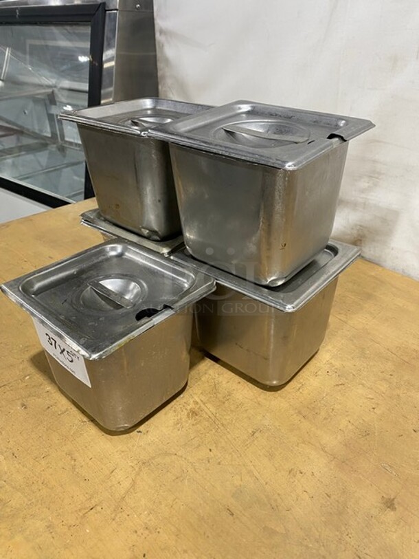 Amko Stainless Steel Steam Table/Hotel Pans! With Lids! 5X Your Bid! - Image 2 of 8