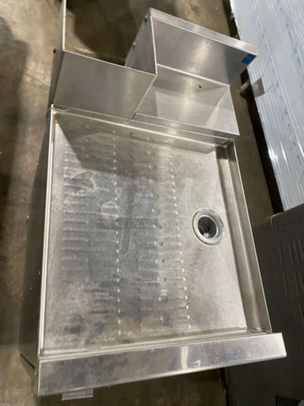 Perlick Under The Counter Drainboard! With Back Splash! With Storage Space Underneath! All Stainless Steel! On Legs! - Image 5 of 8