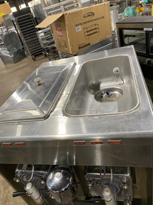 Taylor Commercial Floor Style 2 Flavor Frosty/Coolatta/Slushy Making Machine! With Milkshake Mixing Attachment! All Stainless Steel! Model 342D27 SN: K6018647 208-230V 1PH - Image 5 of 9