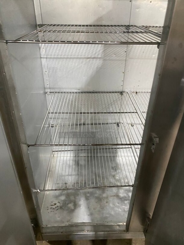 Nice! Traulsen All Stainless Steel 
 Digital Temperature control! 2Door Reach in Freezer! With Metal Racks! On caster Wheels! Model : ALT2-32WUT! Working When Removed!  - Image 6 of 10