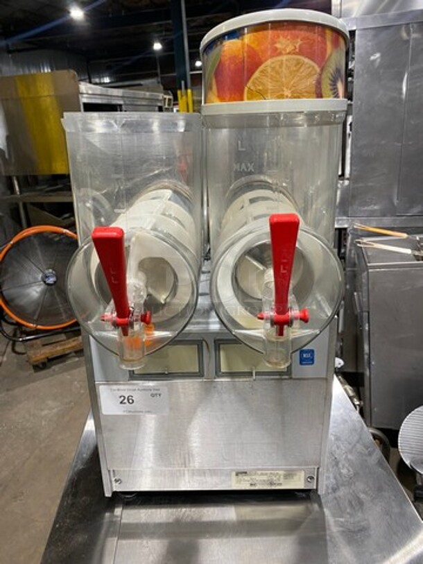 Ugolini Commercial Countertop 2 Flavor Slushie/ Frozen Beverage Dispenser! Model: NHT2UL SN: 470216535049 115V 60HZ 1 Phase