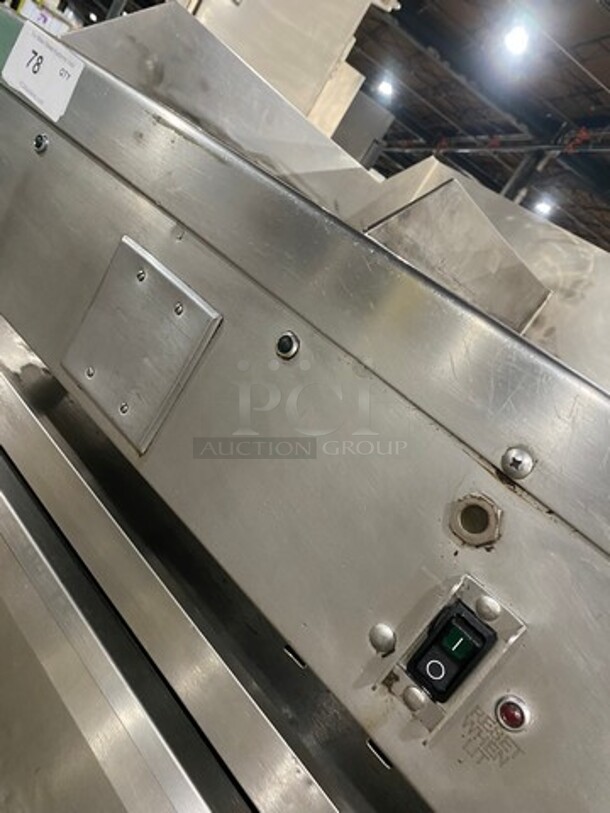 Woodstone Commercial Countertop Natural Gas Powered Flat Griddle! With Split Top! With Back & Side Splashes! All Stainless Steel! On Legs! - Image 7 of 8