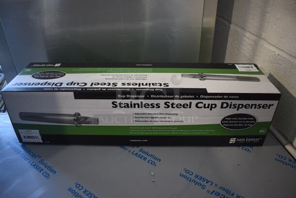 6 BRAND NEW IN BOX! San Jamar Stainless Steel Cup Dispensers. 6 Times Your Bid!