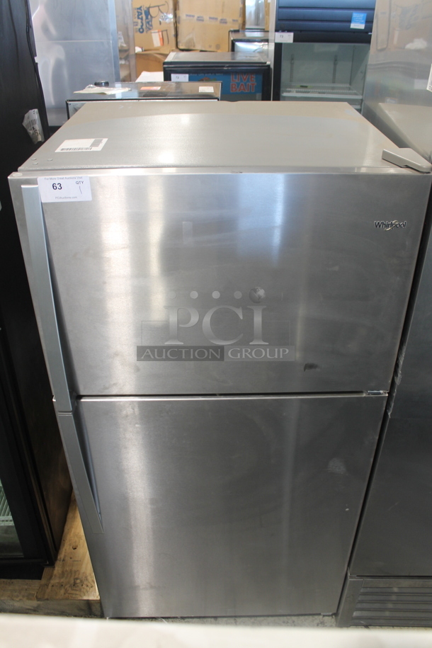 Whirlpool 21MSTFATR6 Metal Cooler Freezer Combo. 115 Volts, 1 Phase. Tested and Does Not Get Cold - Image 1 of 6