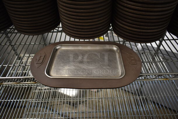 ALL ONE MONEY! Lot of 91 Brown Chargers w/ Metal Inserts. - Image 1 of 6