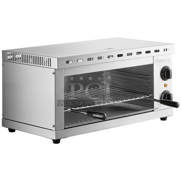 4 BRAND NEW SCRATCH AND DENT! Avantco 177CHSME32M Stainless Steel Commercial Countertop Electric Powered 32" Cheese Melter. 208/240 Volts. Stock Picture Used as Gallery. 4 Times Your Bid! - Image 1 of 6