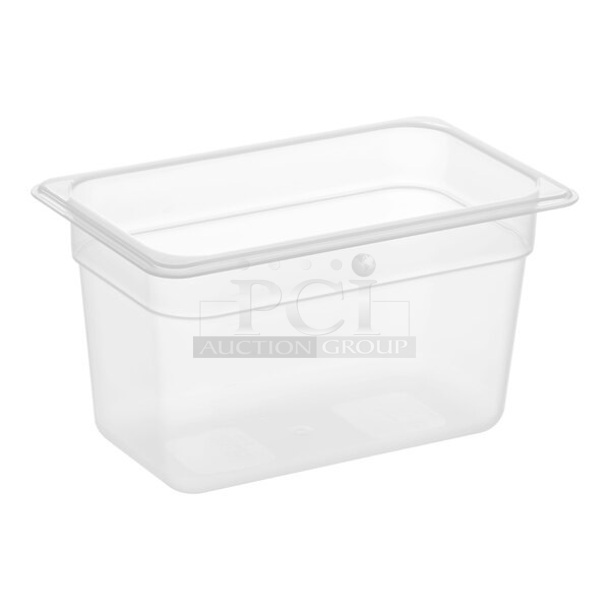 2 Boxes of 24 BRAND NEW! Vigor 247FP146PP 1/4 Size 6" Deep Translucent Polypropylene Food Pan. Missing 11 Pans. 2 Times Your Bid! - Image 1 of 4