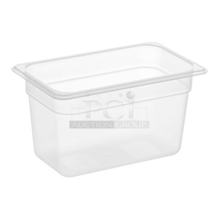2 Boxes of 24 BRAND NEW! Vigor 247FP146PP 1/4 Size 6" Deep Translucent Polypropylene Food Pan. Missing 11 Pans. 2 Times Your Bid!