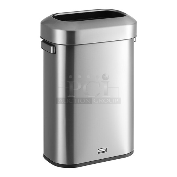 BRAND NEW SCRATCH AND DENT! Rubbermaid 6902147581 Refine 2147581 15 Gallon Stainless Steel Slim Waste Container