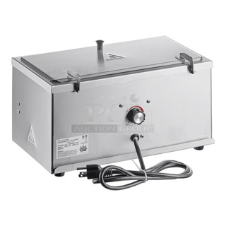 BRAND NEW SCRATCH AND DENT! 2023 Carnival King 382CDPW2 Stainless Steel Countertop Cone Dip Warmer. 120 Volts, 1 Phase.  Tested and Working!