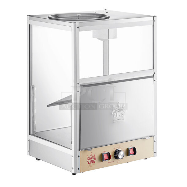 BRAND NEW SCRATCH AND DENT! Carnival King NCM560R 10-15 lb. Nacho Chip, Popcorn, Peanut Warmer / Merchandiser with Forced Air. 120 Volts, 1 Phase. Tested and Working! - Image 1 of 7