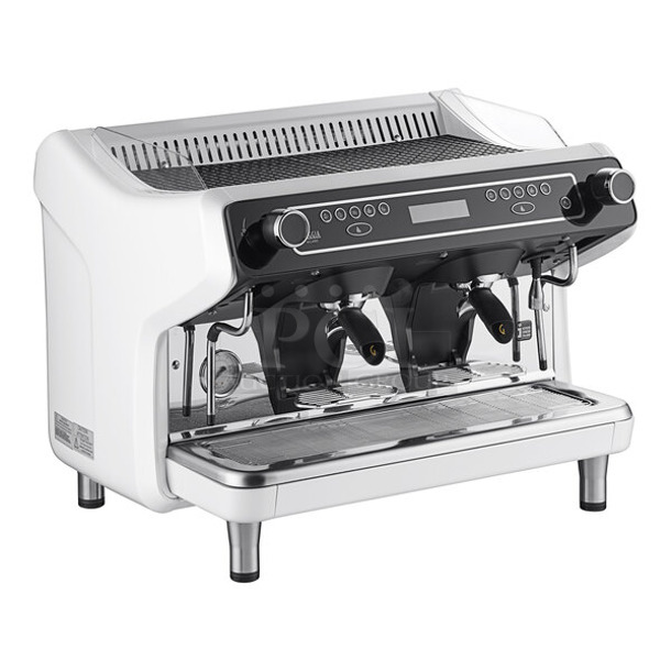 BRAND NEW SCRATCH AND DENT! 2021 Gaggia La GIUSTA 2GR Stainless Steel Commercial Countertop 2 Group Automatic Tall Espresso Machine w/ 3 Portafilters and 2 Steam Wands. 220 Volts, 1 Phase.  Tested and Working!