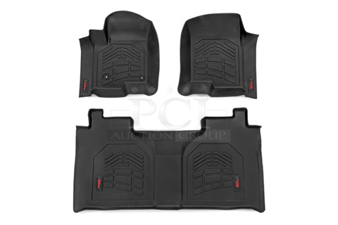 BRAND NEW SCRATCH AND DENT! Rough Country Suspension Systems SM21612 Sure-Fit Floor Mats | FR & RR | FR Bucket | Crew