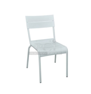 23 BRAND NEW! BFM Seating PH812CWH White Beachcomber Outdoor Dining Height Chair. 23 Times Your Bid!