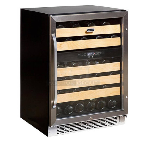 BRAND NEW SCRATCH AND DENT! Whynter BWR-462DZ Metal 46-Bottle Dual Temperature Zone Built Wine Chiller Merchandiser. 115 Volts, 1 Phase. Tested and Working! - Image 1 of 6