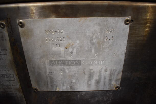 Bakers Pride XMG-36 Stainless Steel Commercial Countertop Natural Gas Powered Flat Top Griddle. 36x31x18 - Image 2 of 7