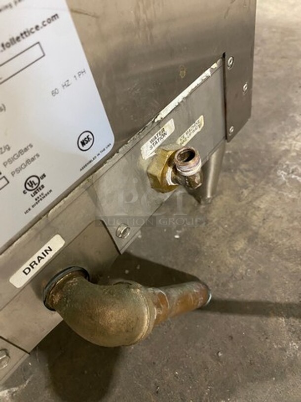 Follett Commercial Countertop Ice And Water Dispenser! All Stainless Steel! On Legs! Symphony Series Model: 12CI400A 115V 60HZ 1 Phase - Image 8 of 9