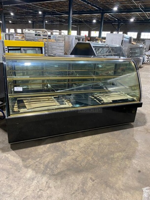 Kinco Commercial Refrigerated Bakery Display Case Merchandiser! With Curved Front Glass! With Sliding Rear Access Doors! Stainless Steel Body! Model: SRM3C SN: A930217 220V 60HZ 1 Phase