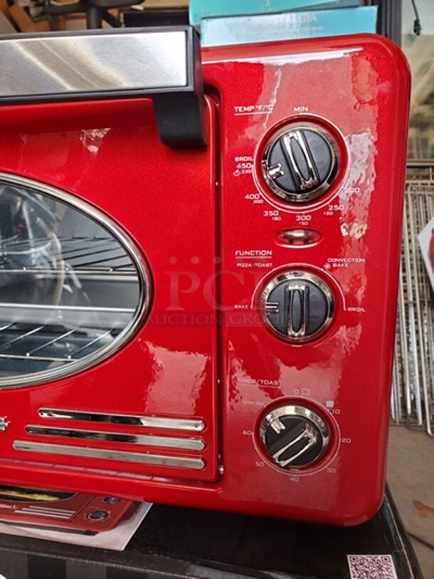 Retro Series Red Convection Toaster Oven with Built-in Timer|Brand new! - Image 4 of 8