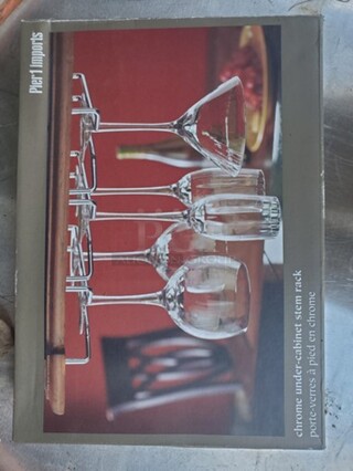 Chrome under-cabinet stem Rack