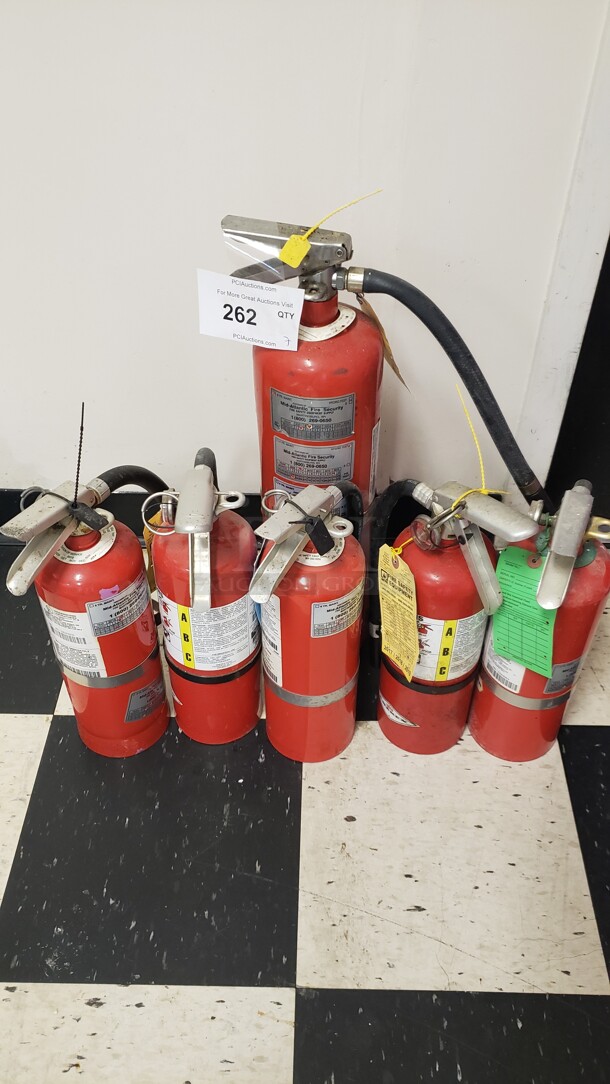 Lot of 7 Fire Extinguishers (Location 1)