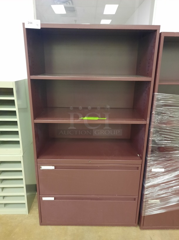 Metal Filing Cabinets With Shelves. Comes With Keys. 4 Times Your Bid! (Main Building)  - Image 2 of 6