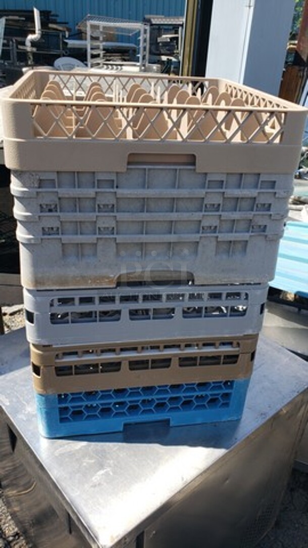 Lot of four 16-Compartment Glass Racks and one 25-Compartment Glass Rack - Image 1 of 1