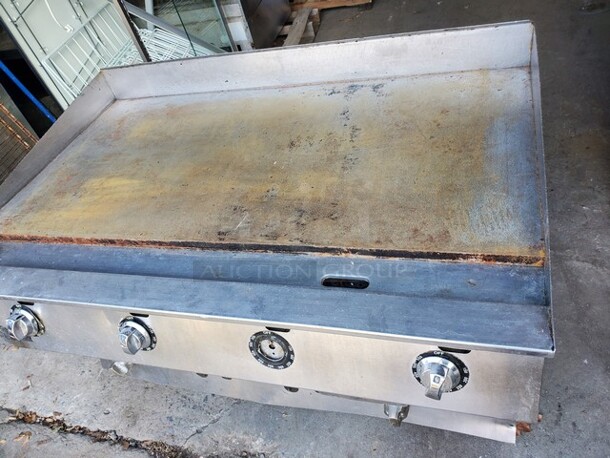 48" Countertop Griddle (One broken knob) Working! - Image 1 of 5