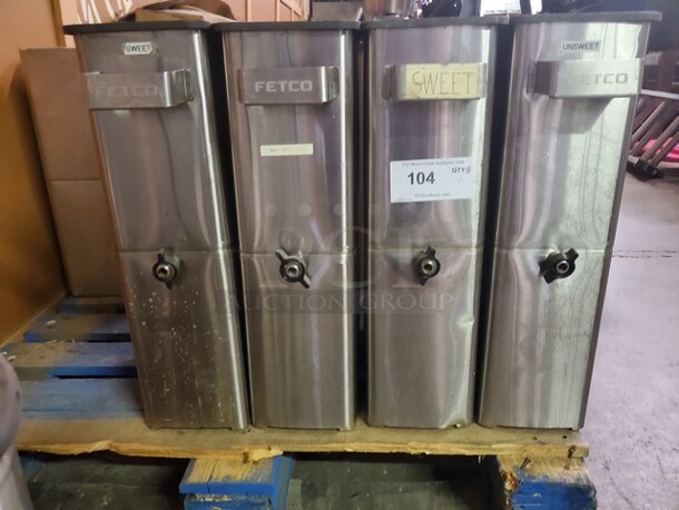 ALL ONE MONEY Lot of 4 Iced tea dispenser (Missing 2 faucet) - Image 2 of 3
